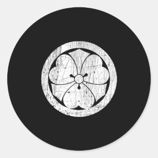 Sakai Mon Japanisch Samurai Nitta Minamoto Clan Runder Aufkleber