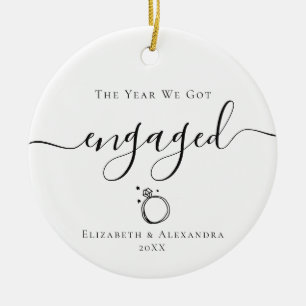 Sake Couple Names Jahr got wir verlobt Keramik Ornament