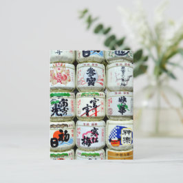 Sake-Fässer des Ise-Schreins, Japan Postkarte