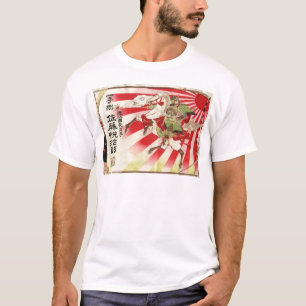 Sake für einen Samurai-Vintage-Holzschnitt T-Shirt