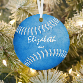 Sake Sportgeschenke Mädchen blau Softball Ornament Aus Metall