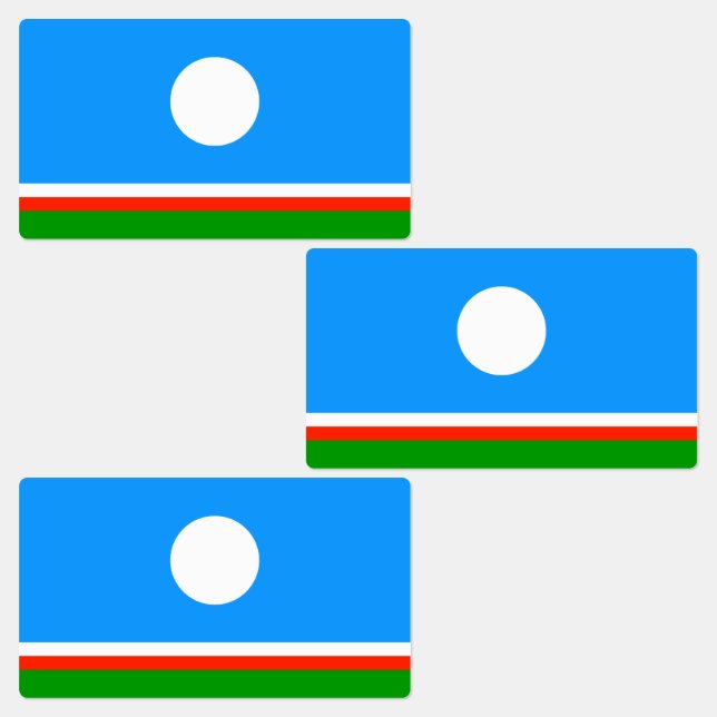 Sakha Flag Etiketten (Gruppe)