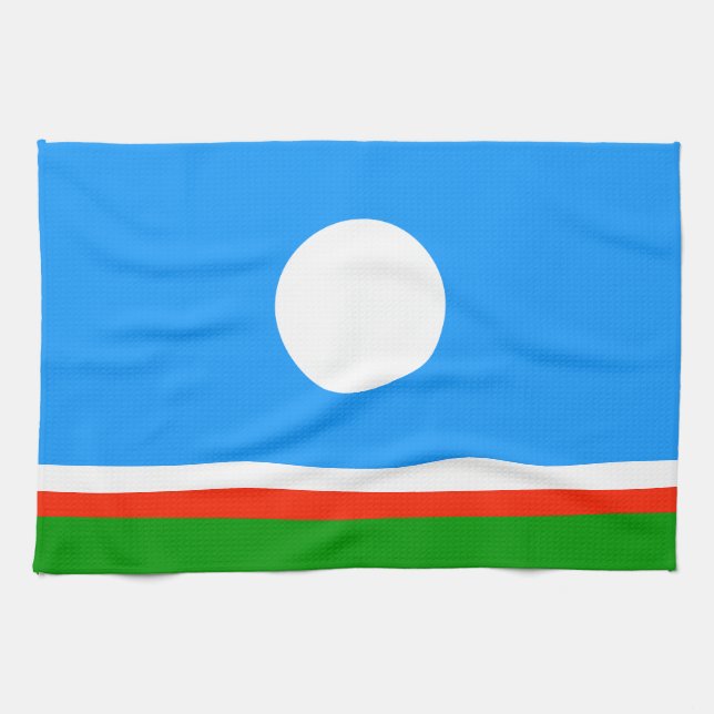 Sakha Flag Geschirrtuch (Horizontal)