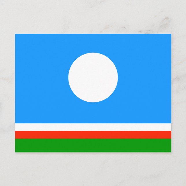 Sakha Flag Postkarte (Vorderseite)