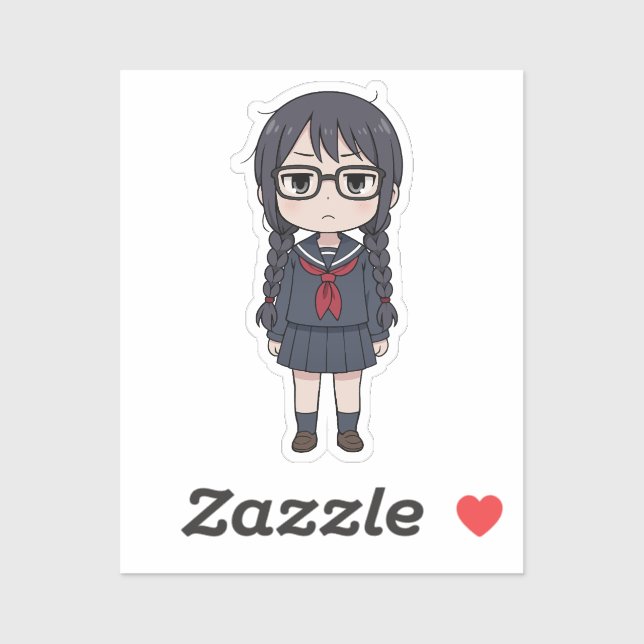 Saki Yoshida Chibi Dark Manga Kunst Aufkleber (Blatt)