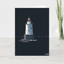 Sakonnet Light bei Nacht