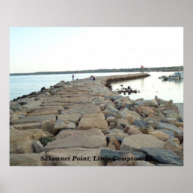 Sakonnet Point Breakwater, Little Compton, RI Poster (Vorne)