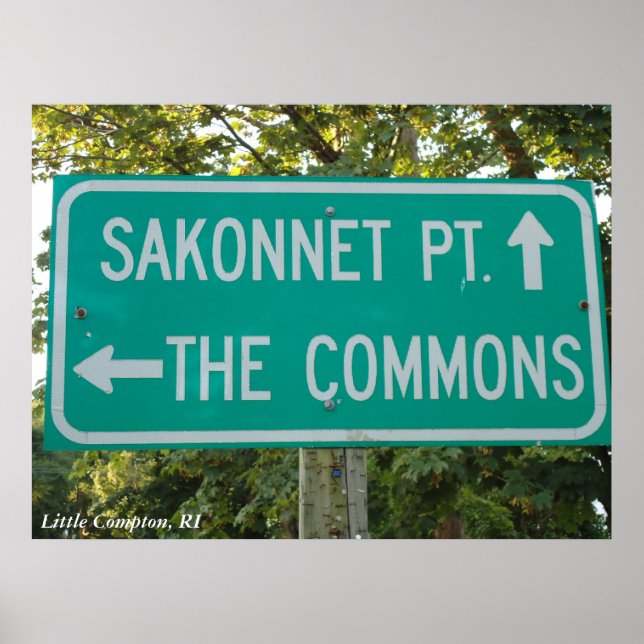 Sakonnet Point, die Commons, Little Compton, RI Poster (Vorne)