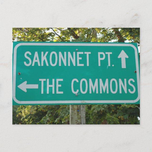 Sakonnet Point, die Commons, Little Compton, RI Postkarte (Vorderseite)