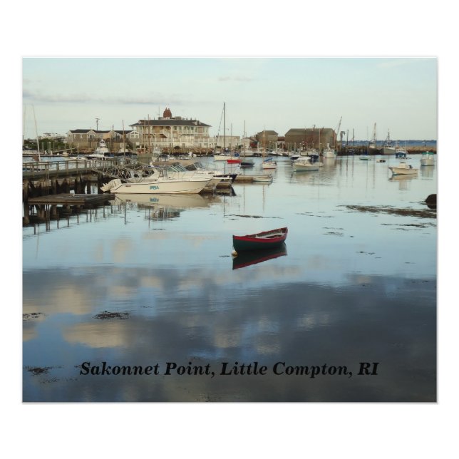 Sakonnet Point, Hafen, Little Compton, RI Fotodruck (Vorne)