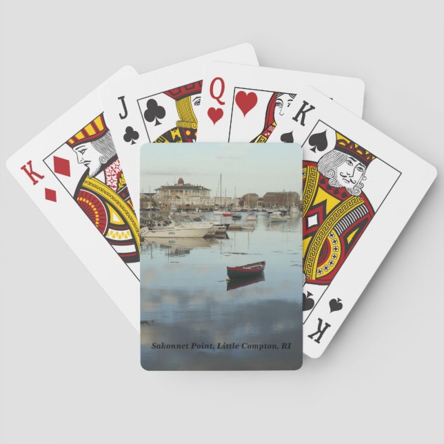 Sakonnet Pt, Sakonnet Harbour, Little Compton, RI Spielkarten (Rückseite)