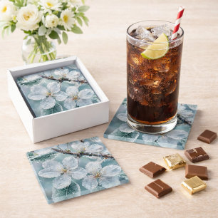 Sakora Flower Glasuntersetzer – Elegantes Blumende