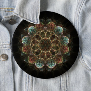 Sakrale Esoterie-Fraktal-Märchen Button