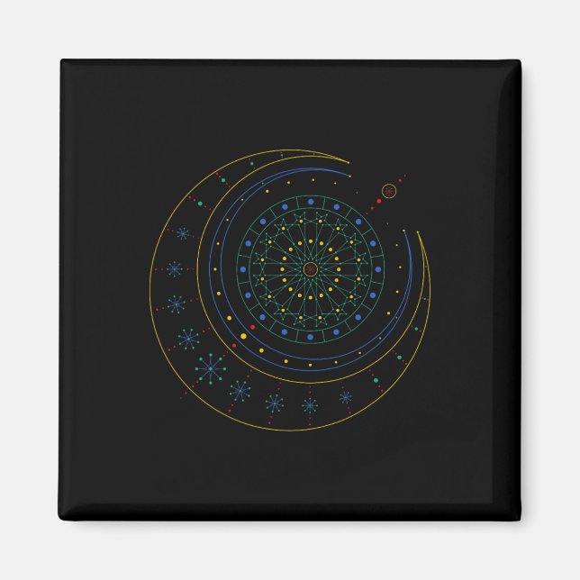 Sakrale Geometrie-Shirt  Magnet (Vorne)