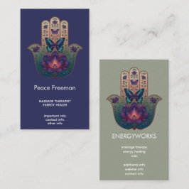 Sakrale Transformation | Hamsa-Hand-Design Visitenkarte
