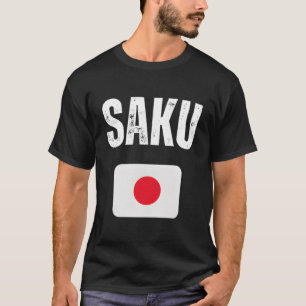 Saku Japan Flag Travel Souvenir Japanisch T-Shirt