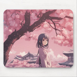 sakura anime girl mousepad
