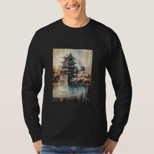 Sakura-Baum Japanische Burg Kirschblüten Japan A T-Shirt