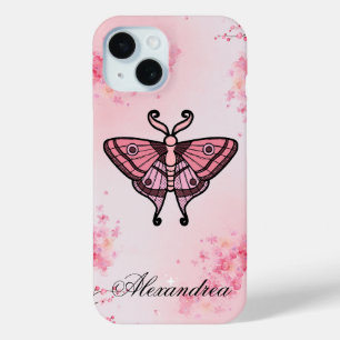 Sakura Bliss, rosa Moth, Sakura Hintergrund Case-Mate iPhone Hülle