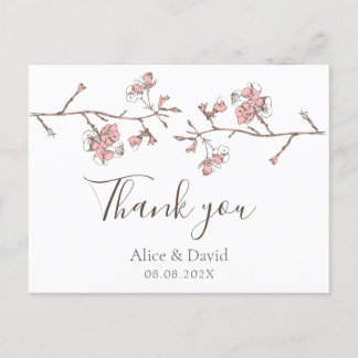 Sakura Blossom Floral Danke Karte