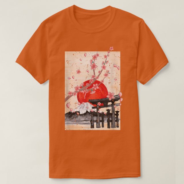 Sakura Blossom Japanese Culture Pink Flower Cherry T-Shirt (Design vorne)