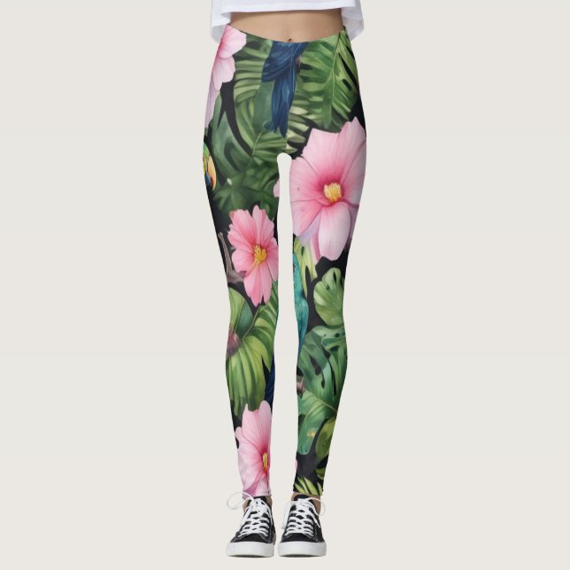 Sakura Blossom Pattern Leggings (Vorderseite)