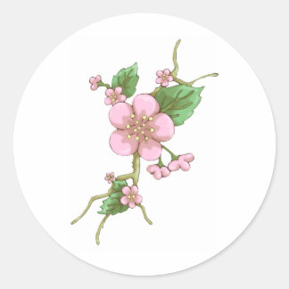 Sakura Blossoms Runder Aufkleber