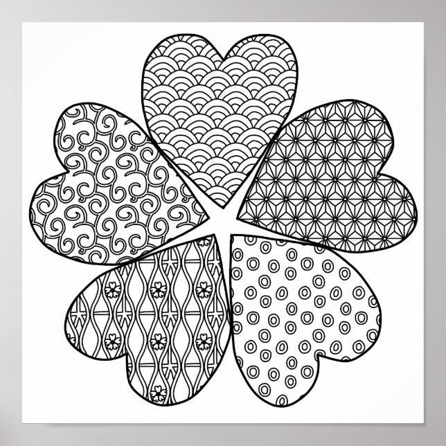 Sakura Blume mit Mustern Farbe für sich Poster (Vorne)