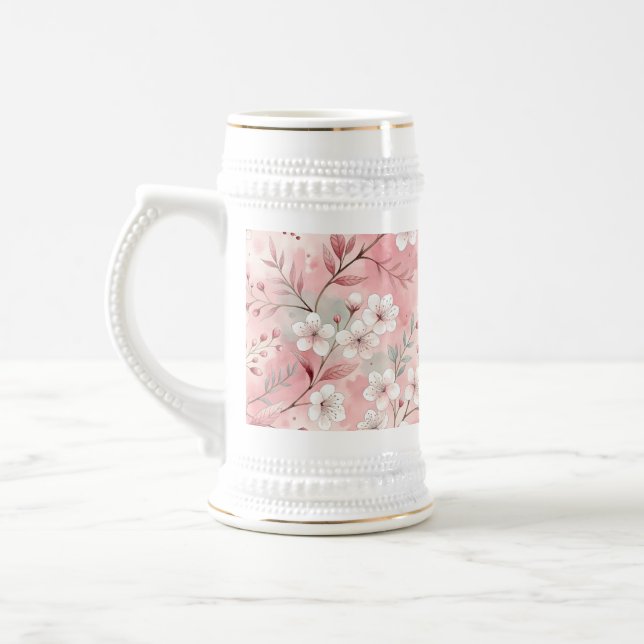 Sakura Blume Pattern Pink Bierglas (Links)