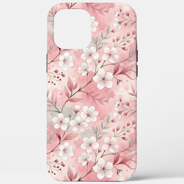 Sakura Blume Pattern Pink Case-Mate iPhone Hülle (Rückseite)