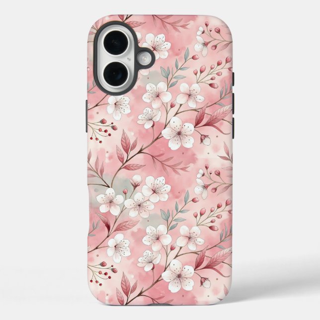 Sakura Blume Pattern Pink Case-Mate iPhone Hülle (Rückseite)