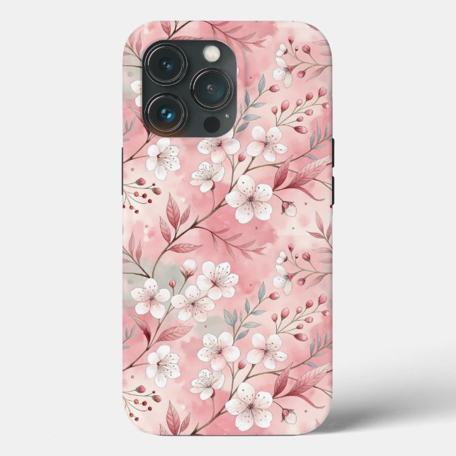 Sakura Blume Pattern Pink Case-Mate iPhone Hülle (Rückseite)