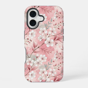Sakura Blume Pattern Pink iPhone 16 Hülle