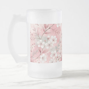 Sakura Blume Pattern Pink Mattglas Bierglas