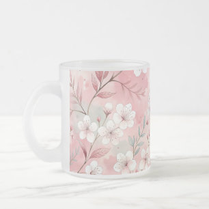 Sakura-Blumenmuster Rosa Mattglastasse