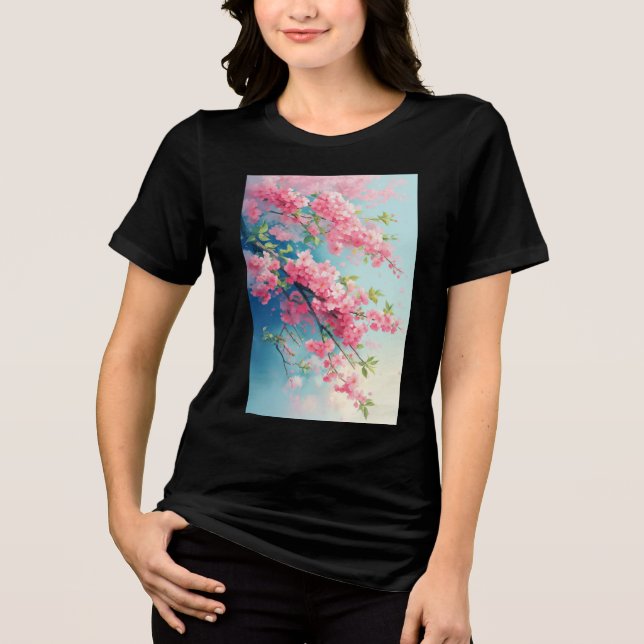 Sakura Blush of Spring Tri-Blend Shirt (Vorderseite)