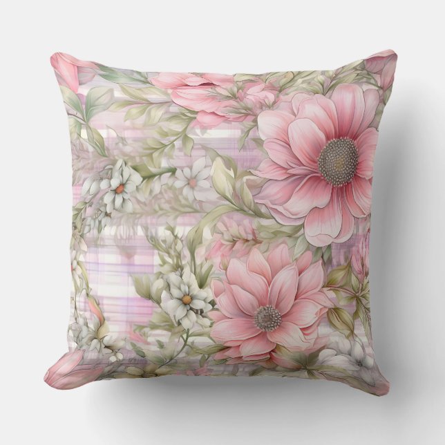 Sakura Blush Serenade Botanisch Kissen (Vorderseite)