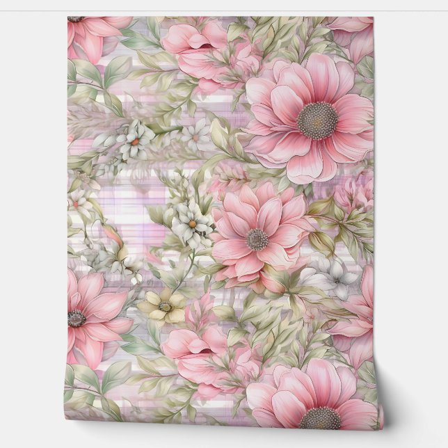 Sakura Blush Serenade Botanisch Tapete (Abrollen)