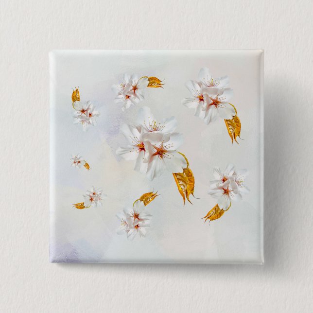 Sakura - Blüte der japanischen Kirsche Button (Vorderseite)