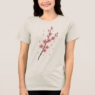 Sakura-Blüten Tri-Blend Shirt