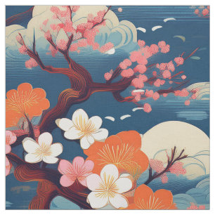 Sakura bonsai-Stoffmuster im japanischen Kimono-St Stoff