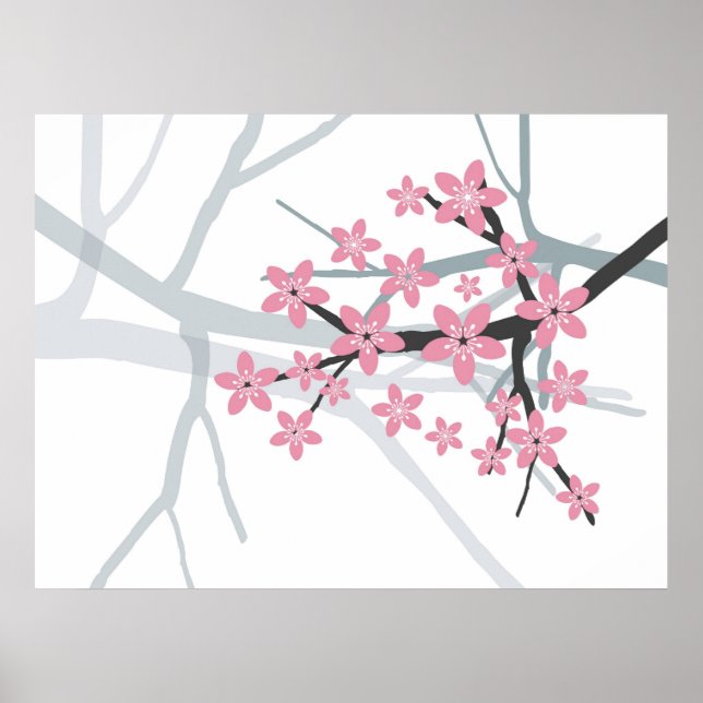 Sakura Branch Original Canvas Print Poster (Vorne)