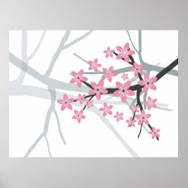Sakura Branch Original Canvas Print Poster