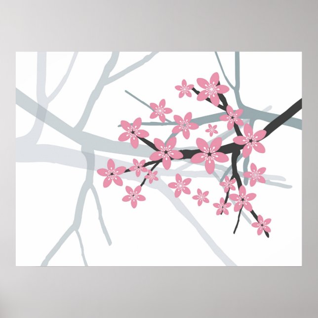 Sakura Branch Original Canvas Print Poster (Vorne)