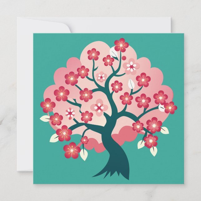 Sakura Cascade Dankeskarte (Vorderseite)