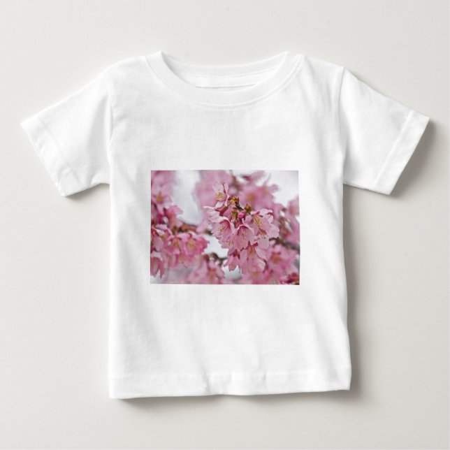 Sakura Cheroms Blüten Pink Baby T-shirt (Vorderseite)