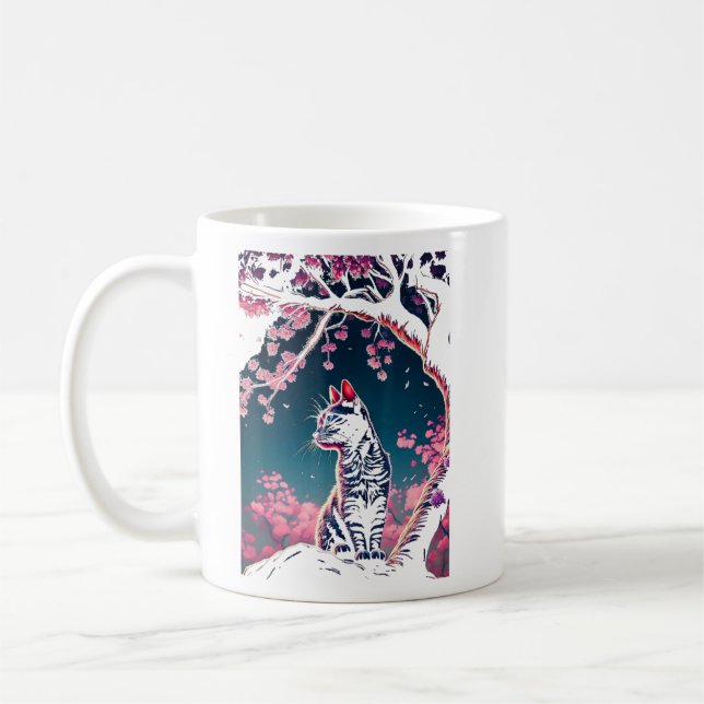Sakura Cheroms niedliche Katze Kaffeetasse (Links)
