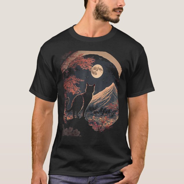 Sakura Cheroms niedliche Katze T-Shirt (Vorderseite)