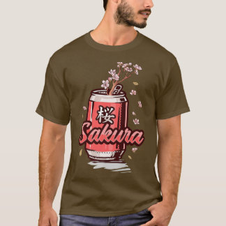 Sakura Cherry Blossom Drink Can Art für Japanisch  T-Shirt