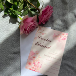 Sakura Cherry Blossom Einladung zur Hochzeit